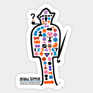 Jacques Tati Playtime (Polish Poster) Sticker